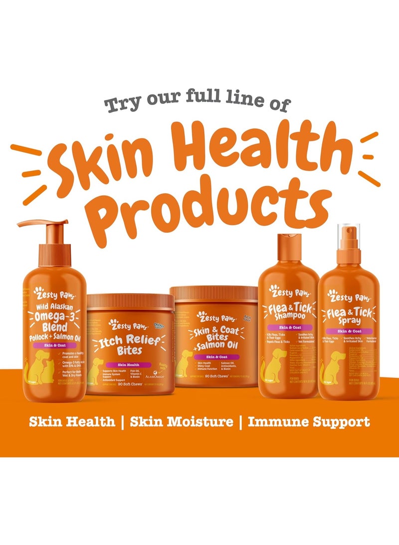 Zesty Paws Wild Alaskan Fish Oil For Dogs & Cats All Ages 32 floz 946 ml - Image 2